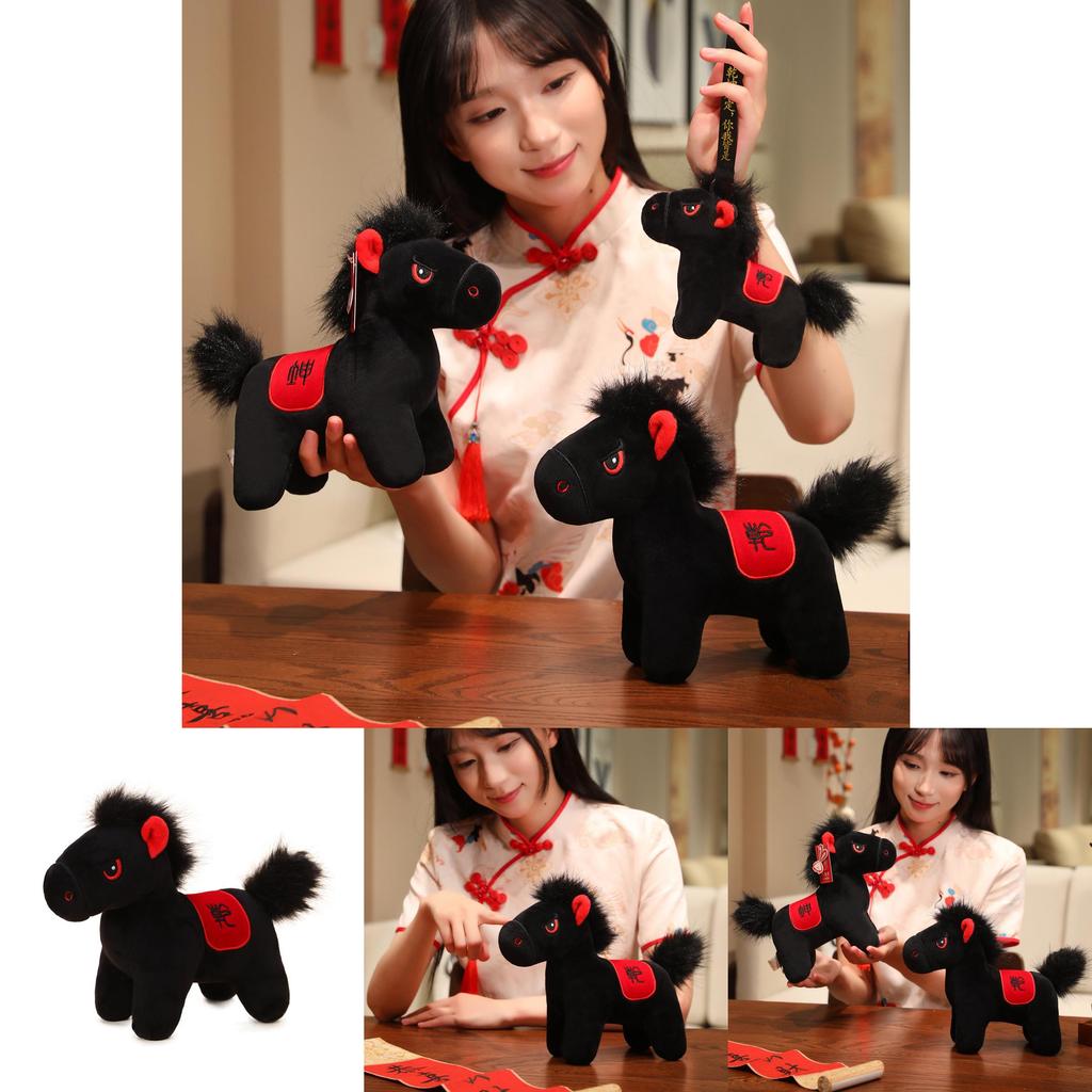 Horse Year Mascot Plush Toy With Short Plush Material For New Year Decorations And Gifts
