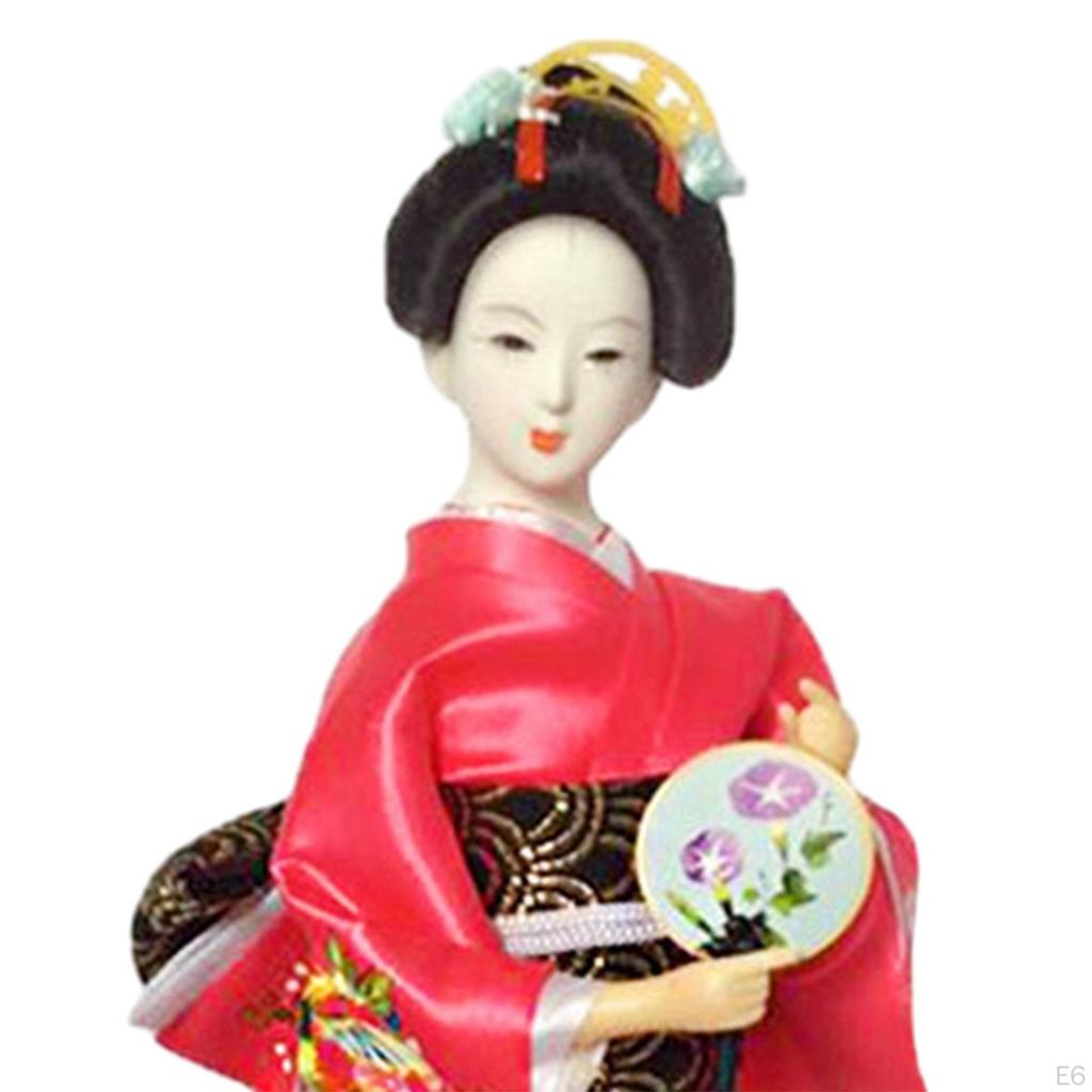 Asian Statue Collectible Figurine Japanese Kimono Geisha Doll Kabuki for Birthday