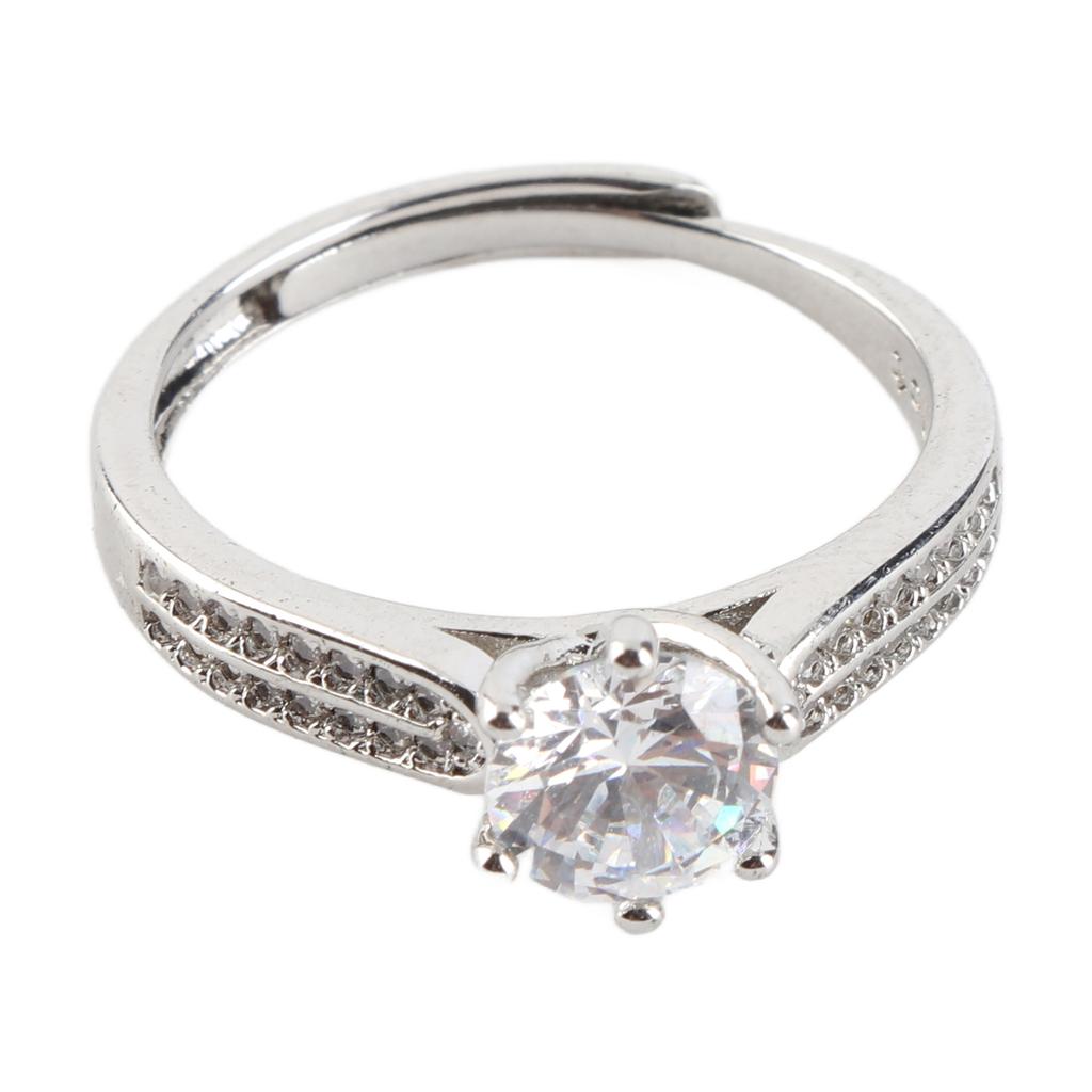 Moissanite Ring 1 Carat Exquisite Details Elegant Moissanite Engagement Ring for Party Date Birthdays