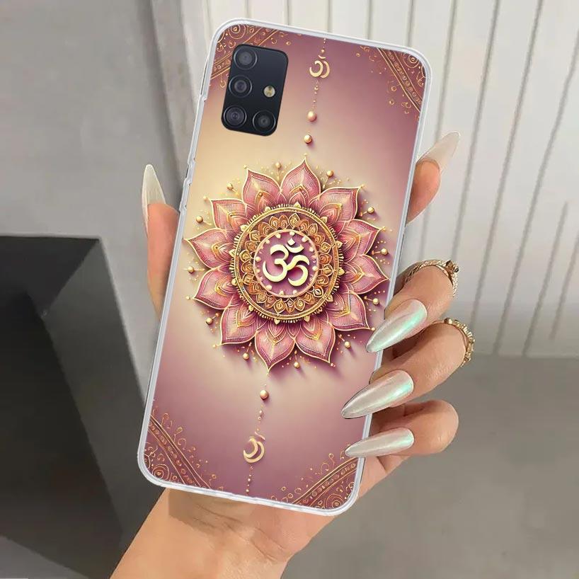 Mandala Chakra Insist Yoga Phone Case for Samsung Galaxy A52 A32 A22 A12 A02S A50S A30S A10S Note 20 Ultra 10 Plus S10 A31 A20 A
