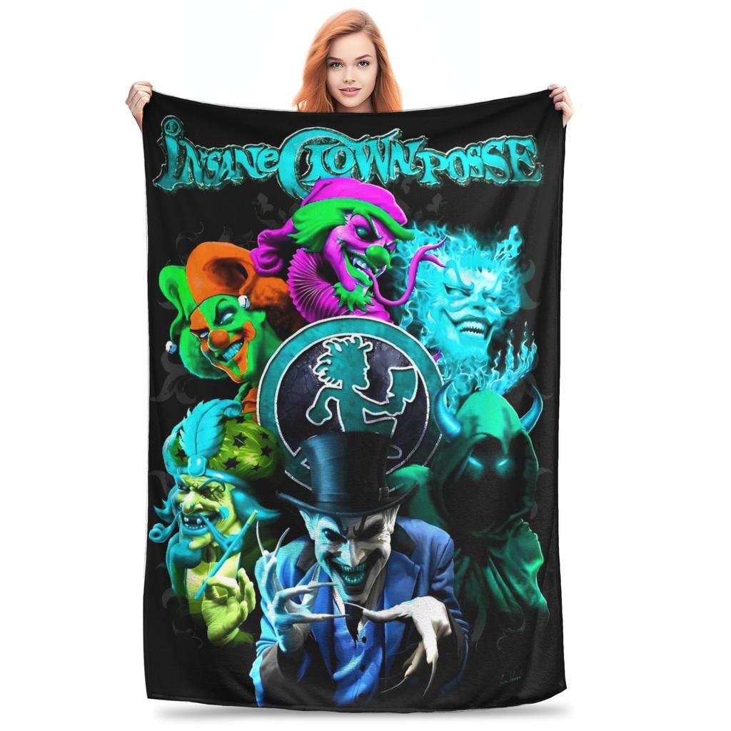 Insane Clown Posse Blanket Warm Soft Street Trend Plush Throw Blanket For Children Home Decor Flannel Bedspread Bed Cover