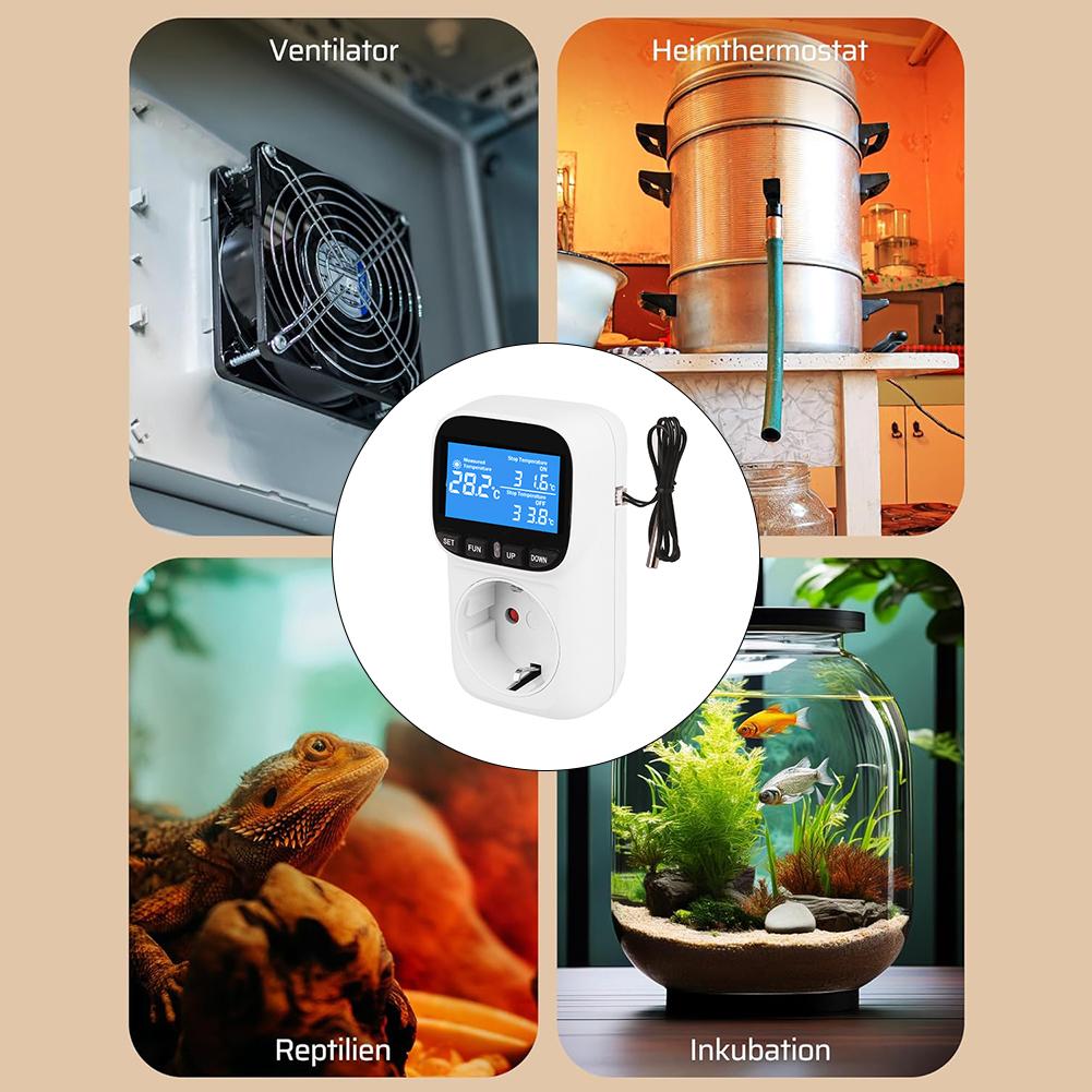 

230V Digital Temperature Controller Socket with Adjustable Thermostat and Timer Functions for Temperature Regulation China Mainland