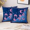 Pieces Bohemian Pink Floral Navy Throw Pillow Covers Pattern Cushion Cover Suitable for Sofa Bedroom Car Pillow Cover