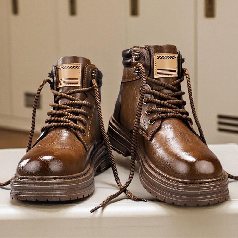 Martin Boots New Winter British Style High-top Platform Retro Leather Boots Short Boots