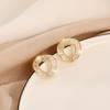 European and American Fashionable Women's Simple Irregular Circle Earrings, Personalized Sweet Temperament, Versatile Earrings