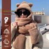 Women's Cute Fluffy Hat with Scarf and Ear Protection for Autumn/Winter