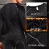 Sillictor Long Sleeve Sports Winter Compression Wear with Fleece Lining and Warm and Size Men's Undershirt, Stretch, Sweat-Wicking, Quick-Drying,
