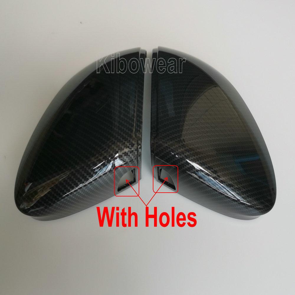 

Volkswagen Golf 8 MK8 GTI/GTD/R Накладки на зеркала заднего вида из углеволокна 2021 With Lane Assist Hole