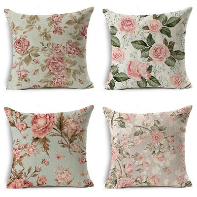 Rose Pillowcase, Home Sofa Cushion Cushion Cover, Office Seat Pillow Cushion , Home Decoration