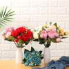 30cm 9 Head DIY Decor Vintage Wedding Rose Bouquet Silk Peony  Artificial Flowers  Party Decoration