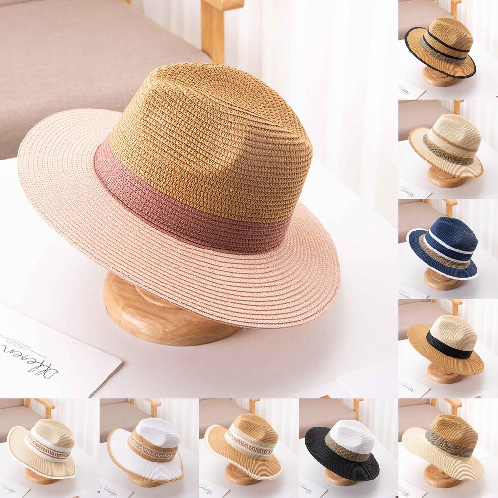 Summer Mens Weave Wide Brim Sun Hat With Foldable Design For Beach And Travel