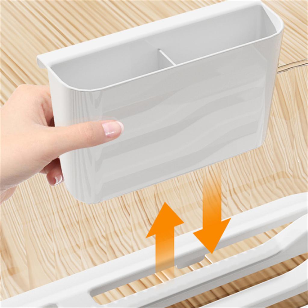 Dish Drying Rack, Multifunctional Dish Racks For Kitchen Counter, Kitchen Drying Rack With Removable Utensil Holder, Drainboard Swivel Spout