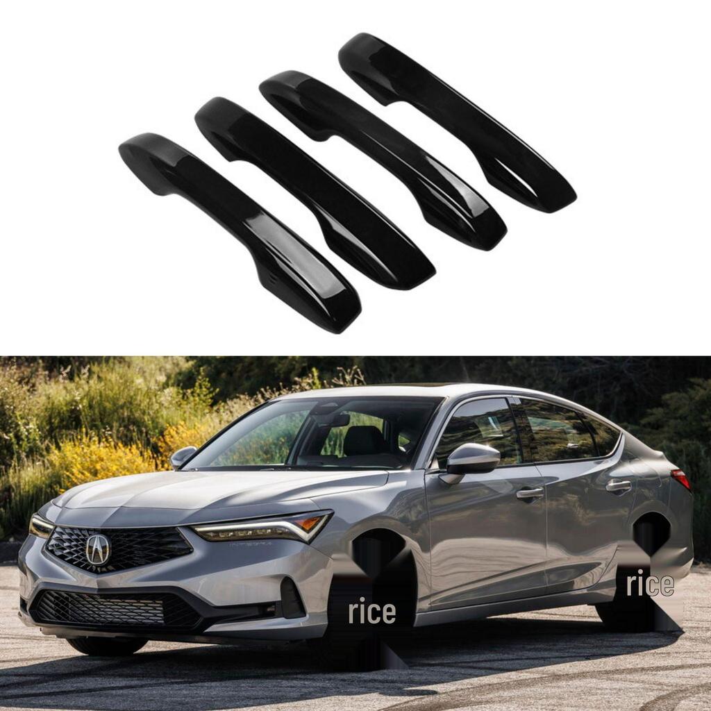 Gloss Black Carbon Fiber Door Handle Covers for 2022-2024 Acura Integra