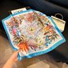 Mother's Day Silk Scarf Muse Festival Gift Simulation Silk Silk Scarf Premium Spring and Summer Square Scarf 71 Silk Decorative Small Scarf