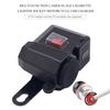 Waterproof Motorcycle Handlebar Phone Charger Adapter with Dual USB 5V/2.1A Ports,Cigarette Lighter Socket,Battery Voltmeter and Power Switch