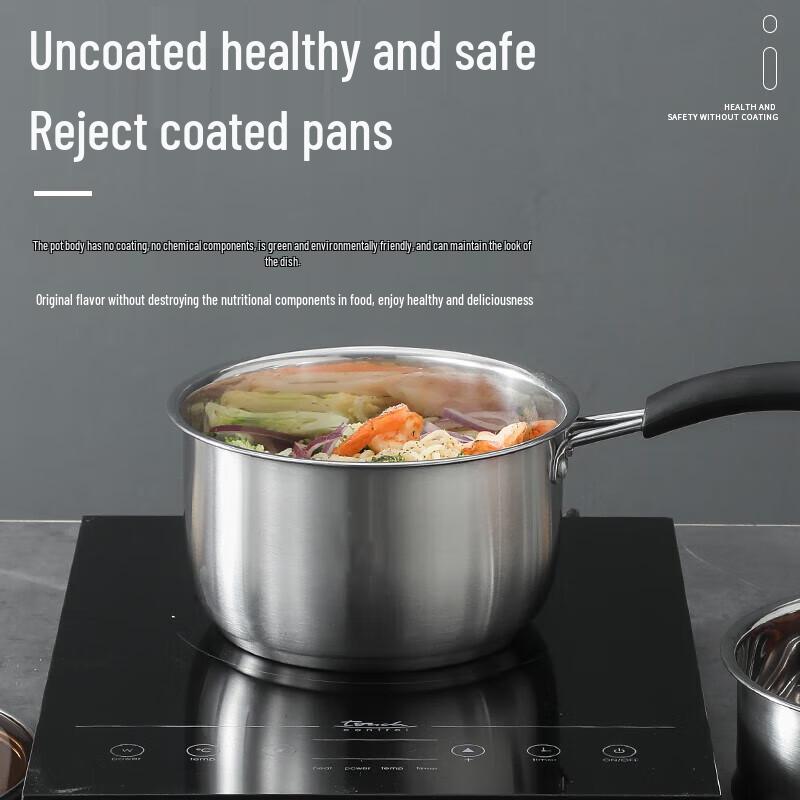 KSISE 18cm Multifunctional Stainless Steel Milk Steamer Pot