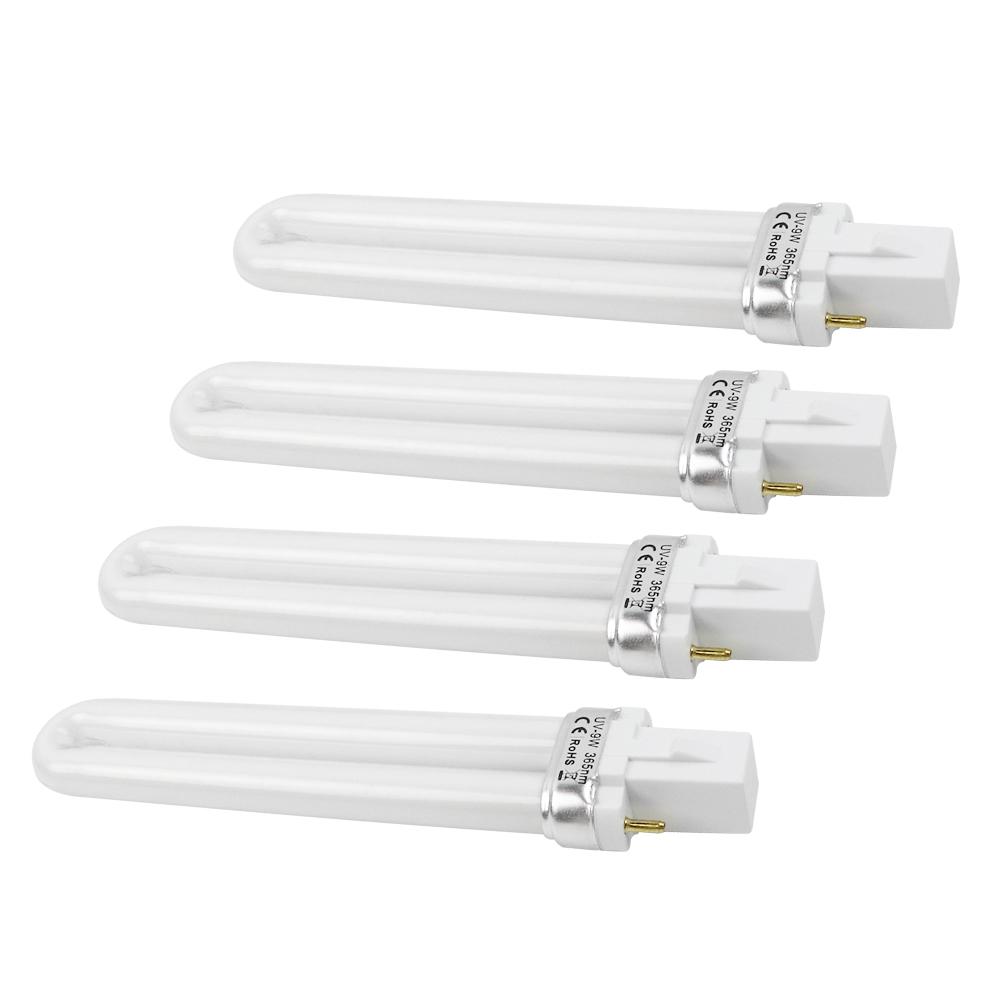 4 PCS Replacement 9W UV 365nm Lamp Bulb Tube for Nail Art Dryer UV  electronic tube