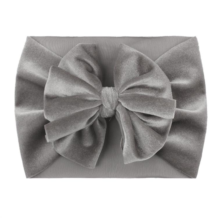 Super Soft Velvet Baby Headbands for Newborn Girls Elegant Bow Hair Accessories Wrap for Toddlers
