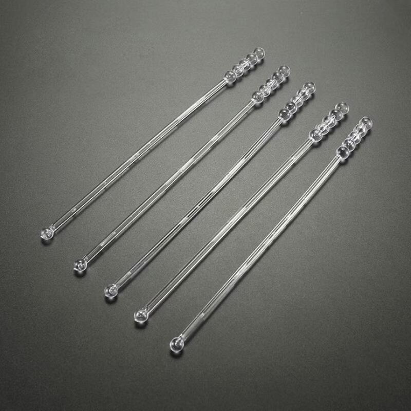 

Transparent Plastic Bead Cocktail Stirrers Set