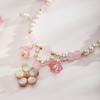 Retro Ethnic Style Necklace Chinese Style Beaded Flower Choker Natural Stone Prayer Necklaces Women Cheongsam Necklace Jewelry