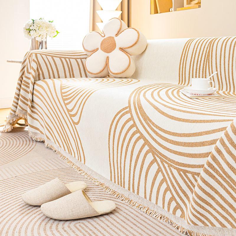 סגנון פשוט ארבע עונות אוניברסלי שאנל פוקה מגבת ספה הכל כלול אוניברסלי כיסוי ספה מקשה אחת צמר לא נדבק