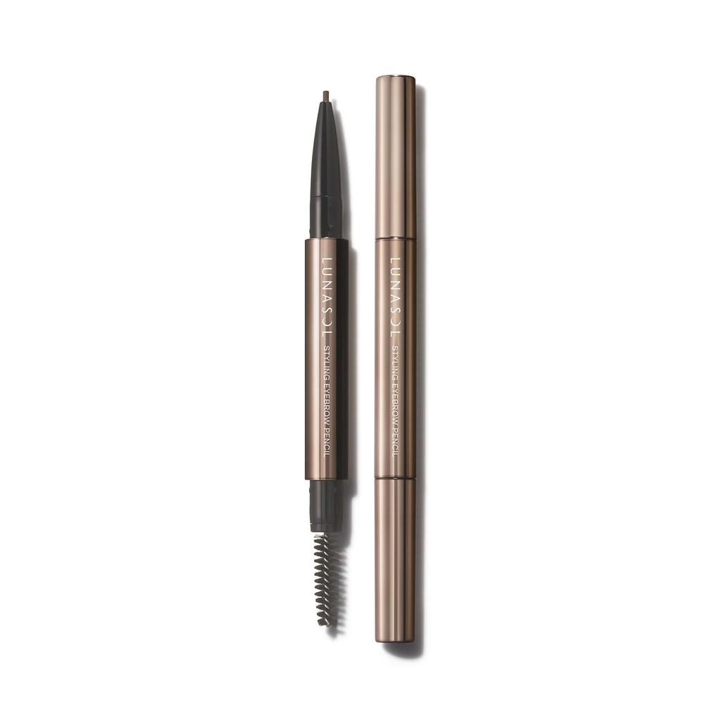 LUNASOL Styling Eyebrow Pencil (Flat / Round) - All 2 Types Colors - Dedicated Holder