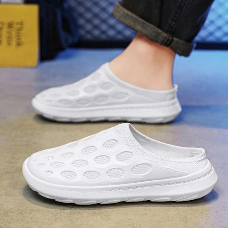 Slippers for Men Platform Outdoor Shoes Mascullino Fun Low Price Cheap Liquidation 2025 Style Original Pvc Adult Eva Sandals Man