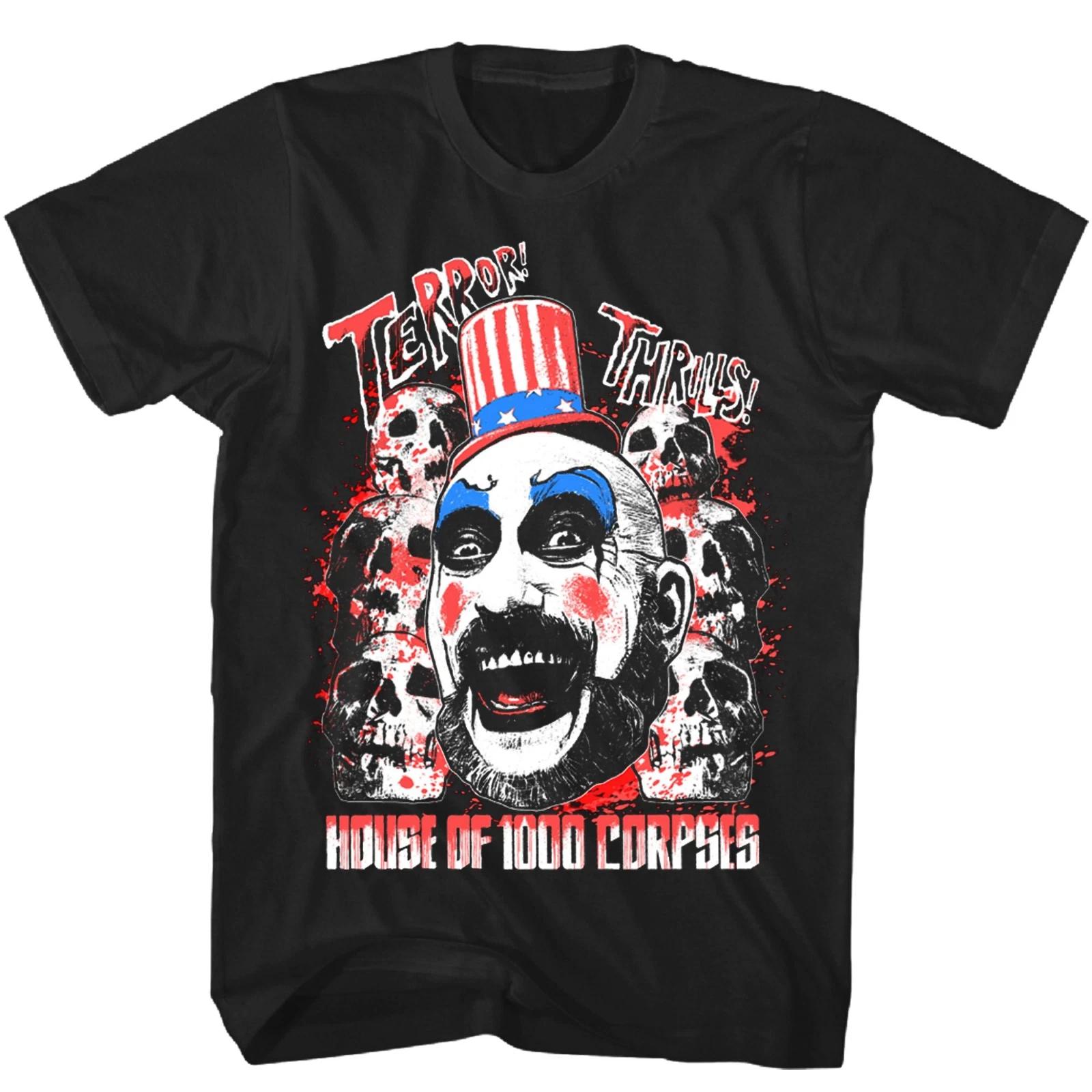 

House of 1000 Corpses Captain Spaulding Mens T Shirt Classic Movie Tee Black 2XL