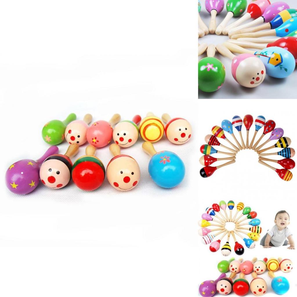 Wooden Shaker Rattle Musical Instrument For Baby Sensory Development And Playtime