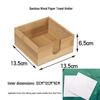 Bamboo Multi-functional Square Tissue Holder for Restaurants and Hotels