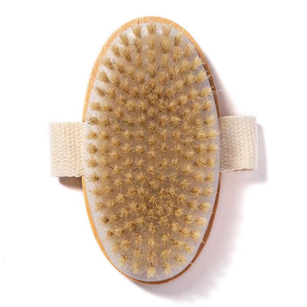 

SPA Wooden Body Brush Natural Boar Bristle Organic Dry Skin Body Brush Bamboo Wet Back Shower Brushes Exfoliating Bathing Brush