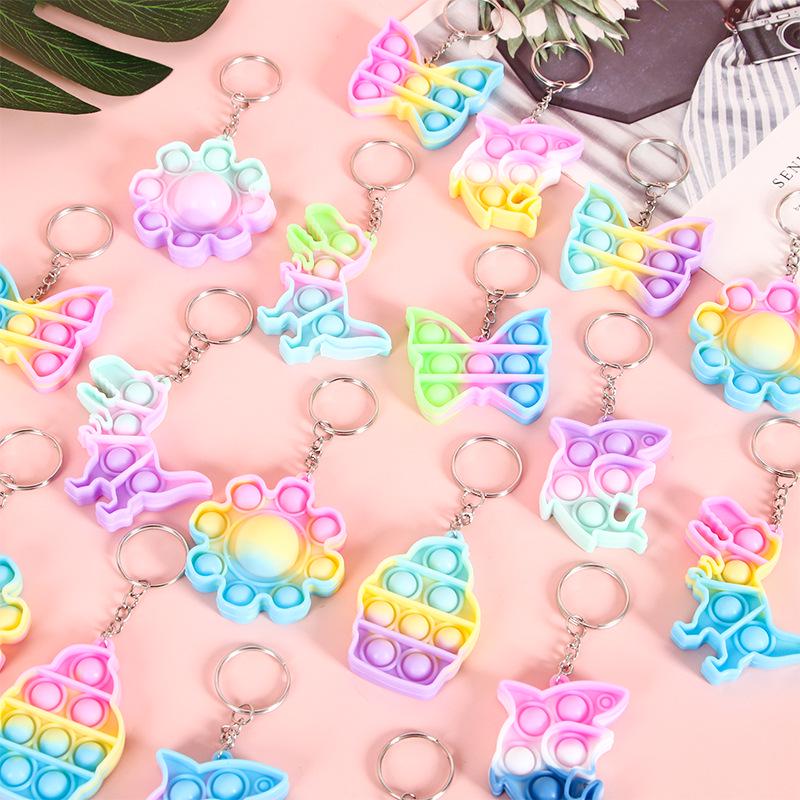 

Радужный брелок-игрушка «Лопни пузырь» - Креативное средство для снятия стресса для детей