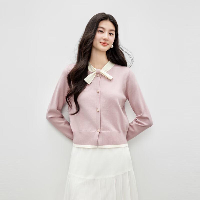

Qiushui Yiren Women s Sweet Bow Knit Cardigan S
