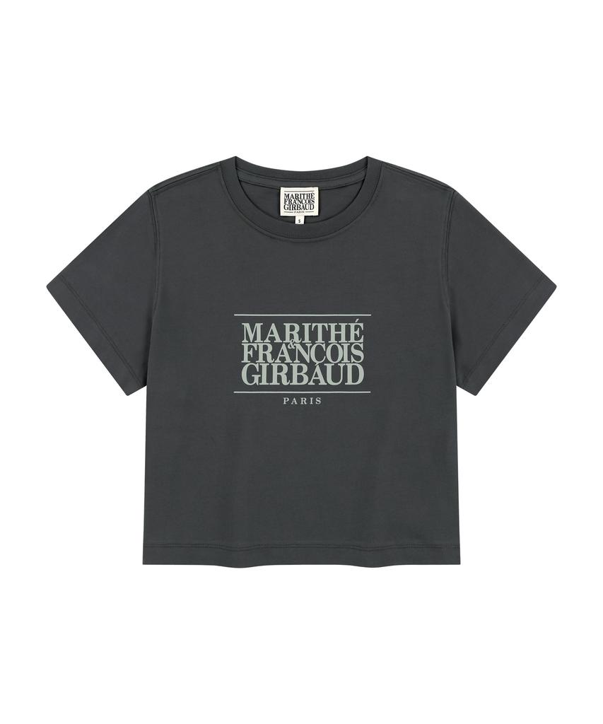 Malittepeulangsowajeobeo W Classic Logo Crop Tee Charcoal