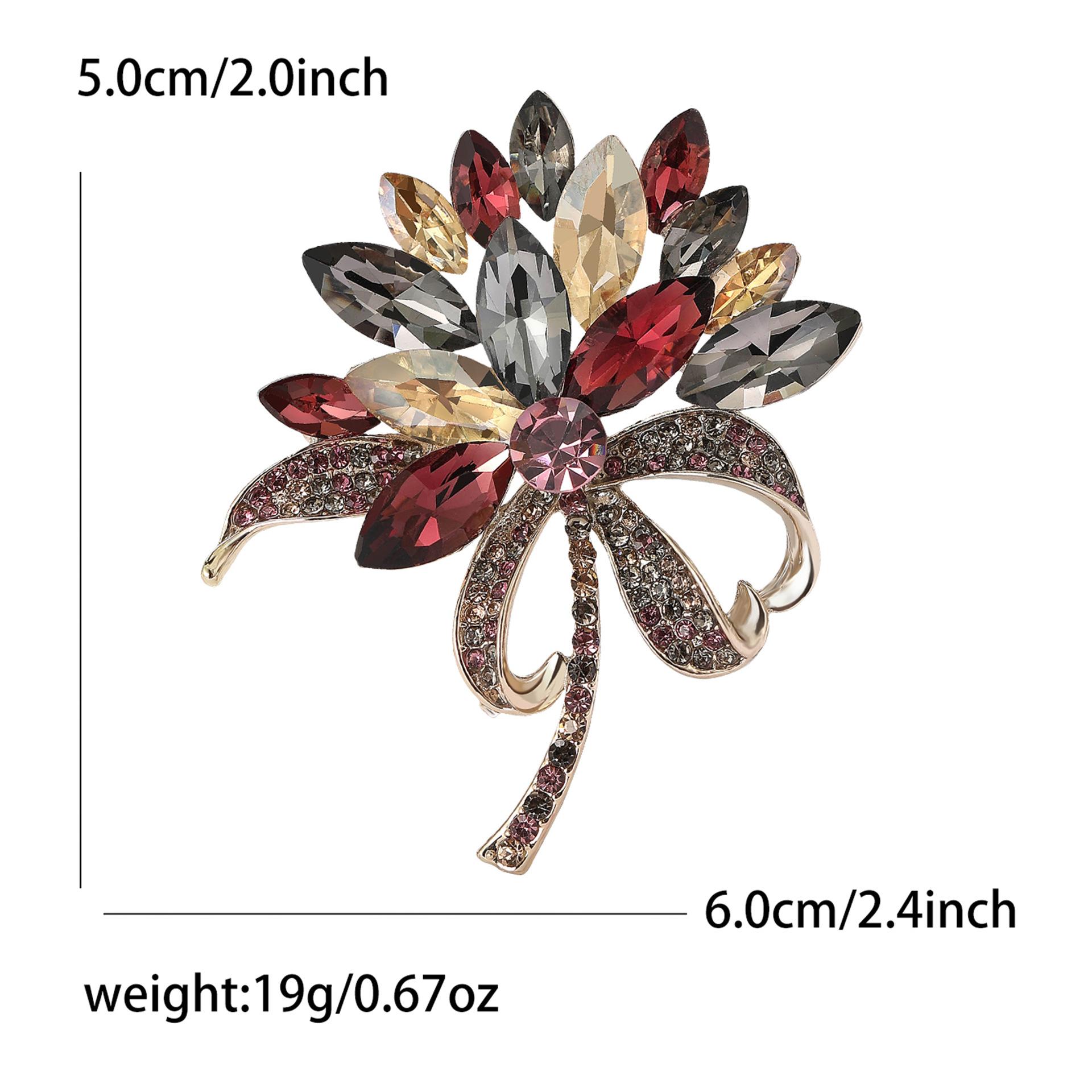 

Rhinestone Bouquet Brooch for Women Unisex Flower Pins Event Funny Party Backpack Decoration Clothes Accessories