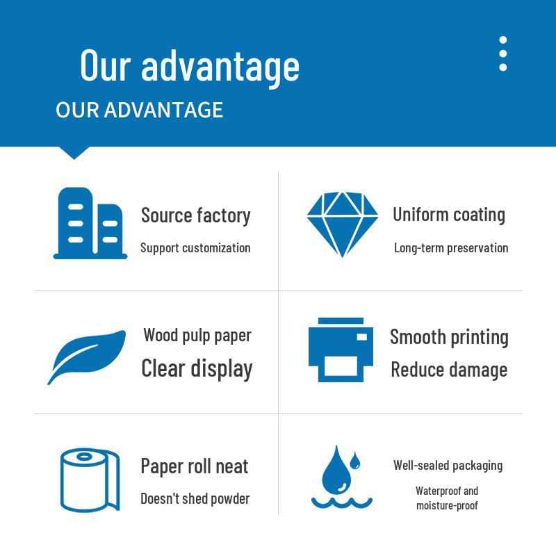 80x60 Coreless Thermal Receipt Paper for Printers - 80MM x 60MM Rolls for Hotel & Kitchen Use