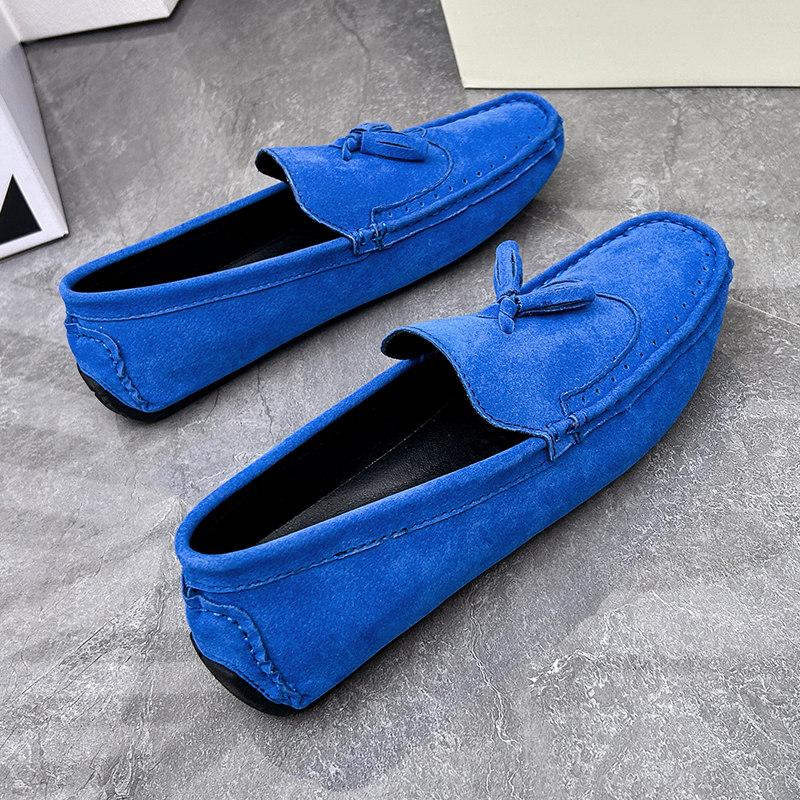 Fashion Hot Sale Fashion Yellow Flat Shoes for Men Comfortable Suede Loafers Man Slip-on Leather Casual Shoes Big Size 48 Zapatos Hombre