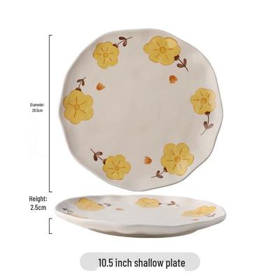 Beijinjie Nordic Yellow Flower Ceramic Dinnerware Set