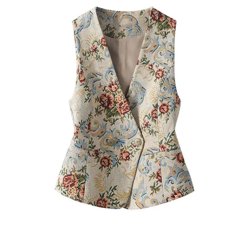 Gilet Giacca da Donna Primavera Autunno Senza Maniche Gilet Suit da Donna Temperamento Versatile Ampio Gilet Giacca da Donna