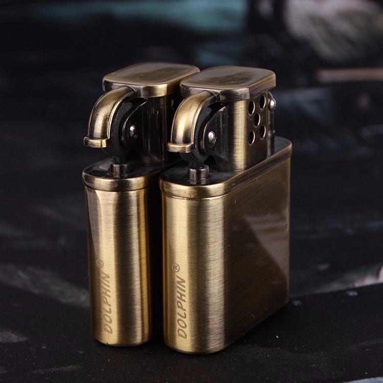 "HY-303 Dolphin Metal Inflatable Flame Lighter - Creative High-End Gift"