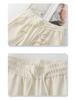Gray Glitter High-Waisted Wide-Leg Elastic Drawstring Pants for Women - Spring/Autumn 2025