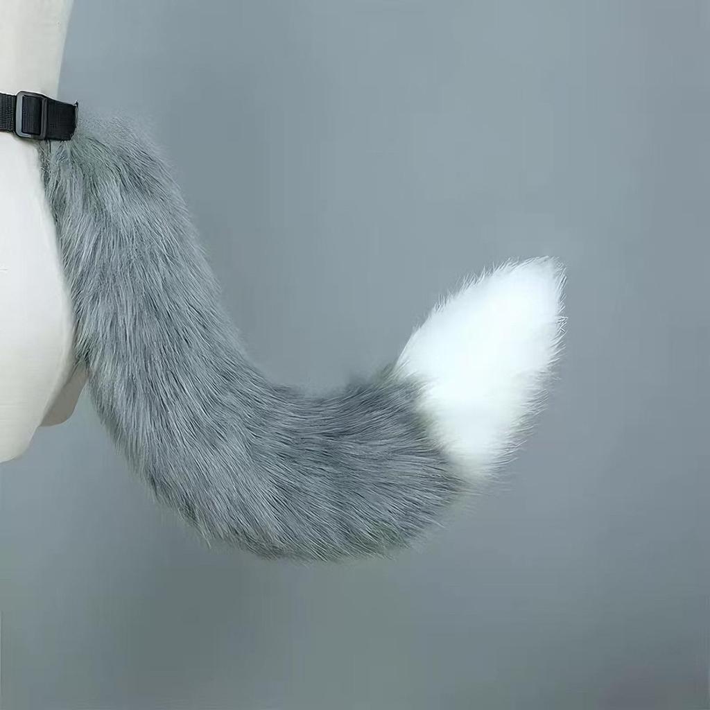2023 Handmade Cute Fox & Cat Tail Cosplay Suit with Straps - Japanese Cat Girl Accessory