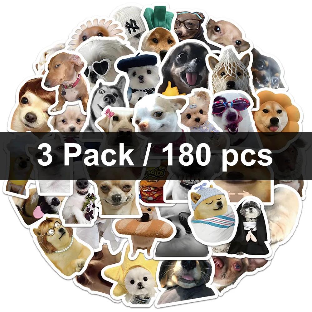 30/60/180 Funny Dogs Stickers Cartoon Cute Decals Toy Stationery Guitar Phone Bicycle Laptop Luggage Car Graffiti Kids Sticker
