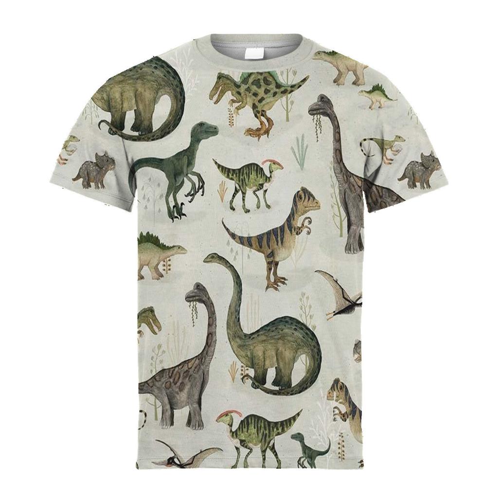 2024 Kids Girl Boy Clothes Dinosaur T-Shirt Summer Short Sleeve Tees Boy Clothes Casual Comfy T Shirt Tops Children's Clothing