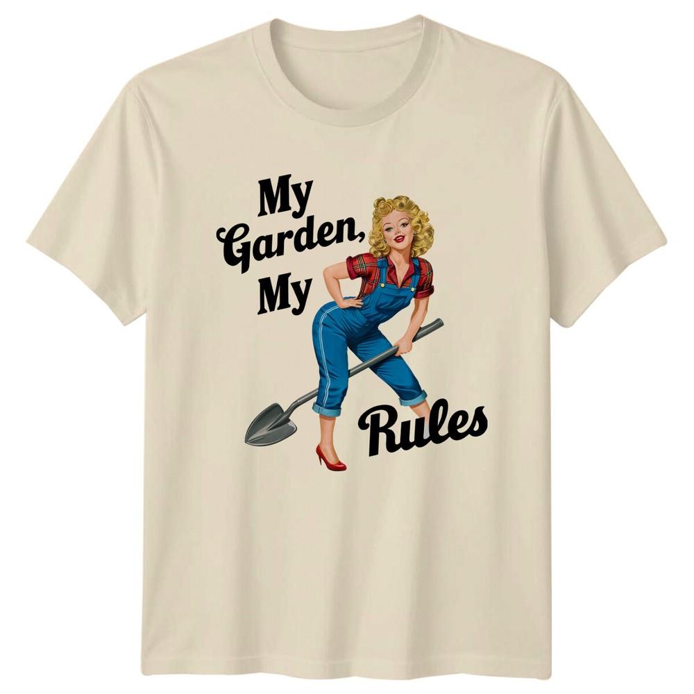 My Garden My Rules Gardener Pinup Girl Gardening Hobby TShirt