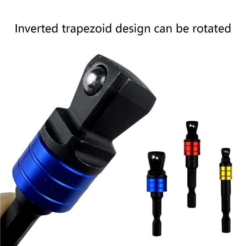 Versatility 3Piece Oscillating Socket Adapter Set 1/4inch Flexible Shank Perfect For Professional And DIY Drilling Need