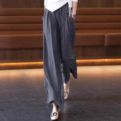 Wide-leg Pants Women's Spring and Summer Thin Casual Igh Waist Hanging  Lazy Mountain Pants Loose Trousers