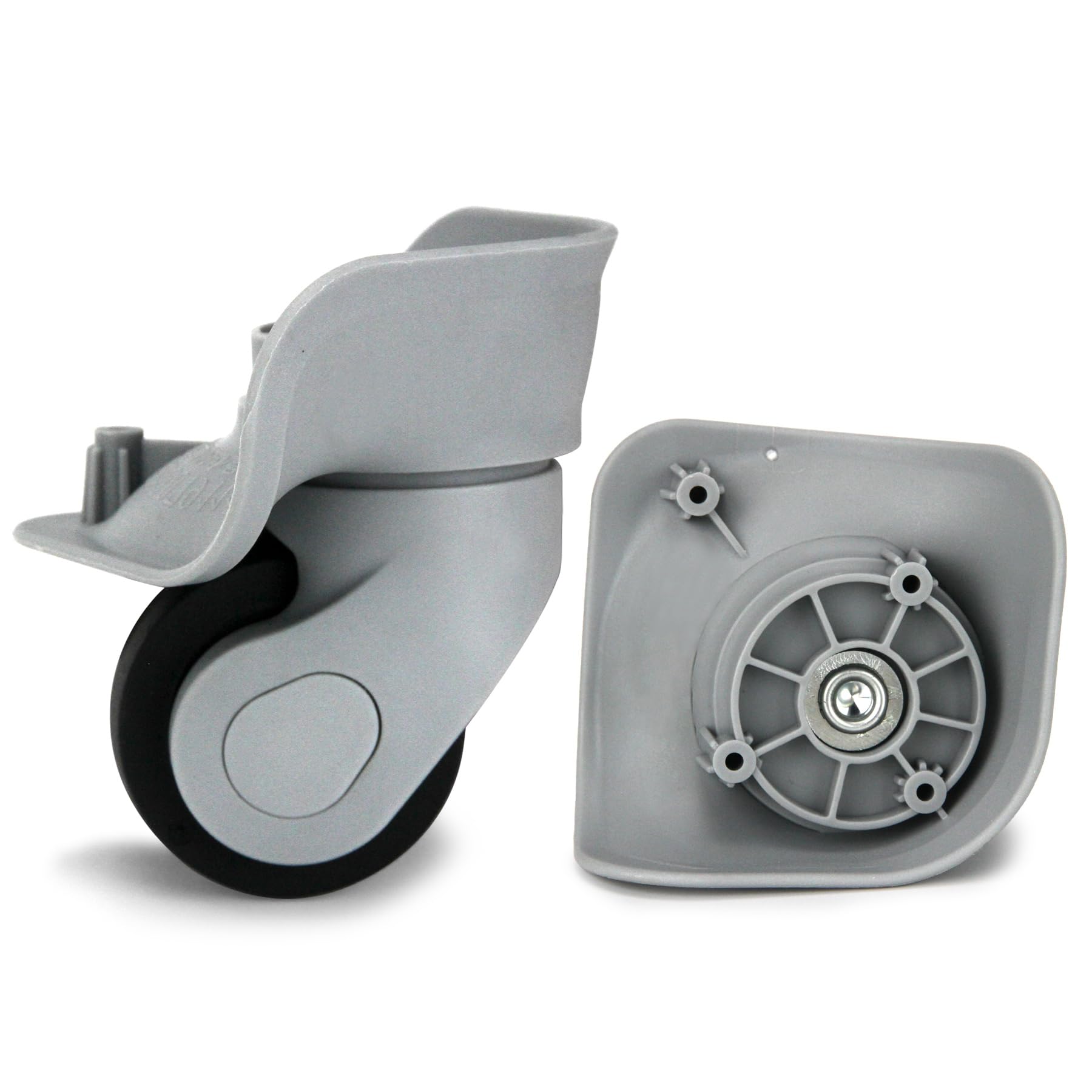 

Replacement Suitcase Casters, Perfect for Tire Replacement and Repair, Quiet, 360-Degree Rotation, Easy Assembly, Set of 2 Small, Gray