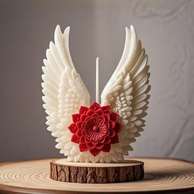 3D Flügel Blume Duftkerze Silikonform Handgemacht Engelsflügel Seife Kerzenform Gips Harz Produktionswerkzeug Partygeschenk