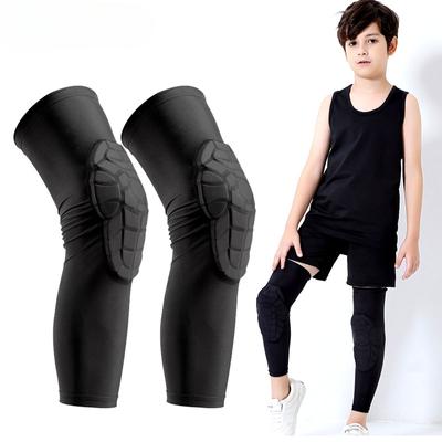 1/2Pcs Kids/Youth 3-12 Years Sports Honeycomb Compression Knee Pads Guards Protective Gear for Basketball, Baseball, Cycling